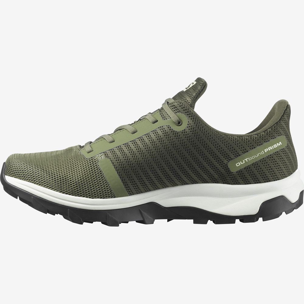 Buty Trekkingowe Męskie Salomon OUTBOUND PRISM GORE-TEX - Oliwkowe Zielone - Polska (951-CQNGDH)